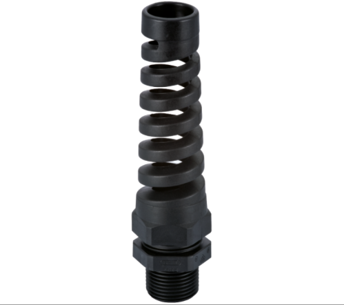 M20 Black Spiral Compression Gland 6–12mm Cable Entry