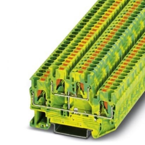2.5mm Green/Yellow 2 Level Push In Spring Terminal