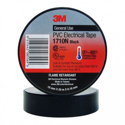 3M Black Tape 170 Electrical Vinyl Tape(10 Pack)