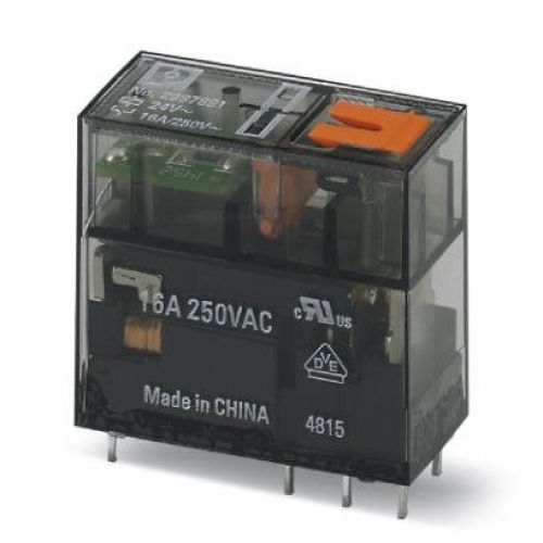 24VAC / 16A 1PDT Relay c/w Test Lever and LED