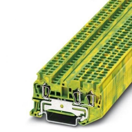 2.5mm Green/Yellow 2 In 1 Out Spring Cage Terminal