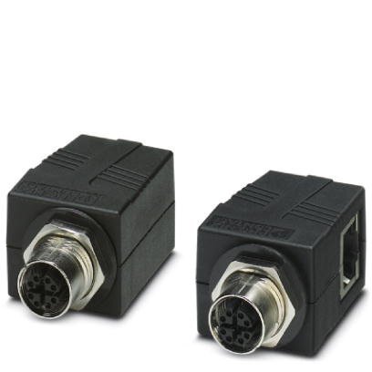 Adapter M12, 8-pos., X-coded to RJ45 socket Cabinet Feed Through
