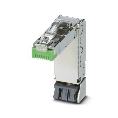RJ45 Connector, IP20 8 pole Gbps, CAT5, awg 26-24, angled