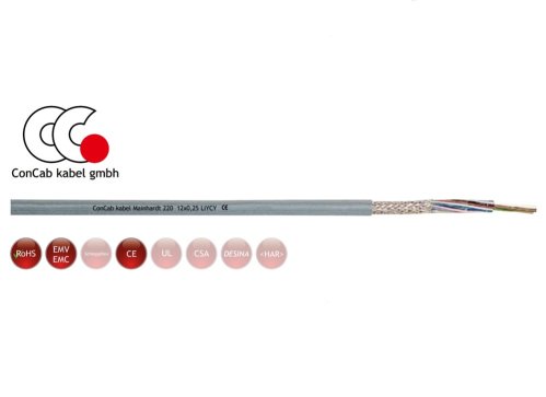 10 Core 0.5mm Screened Flexible Grey Control Cable
