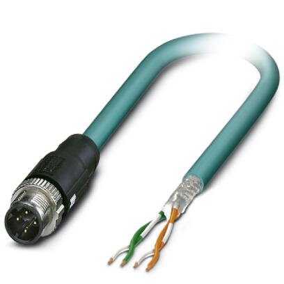 4 Pole D Code M12 PUR Ethernet Cable to Free End 10M