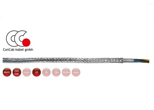 3 Core 2.5mm  Clear Screened Flexible Control Cable Coloured Cores