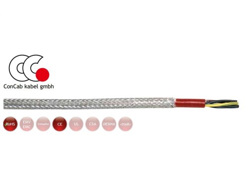 3 Core 2.5mm  Screened Flexible Silicon Cable Red/Brown