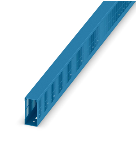 W40x80mm Blue Narrow Open Slot Ducting 2M Length