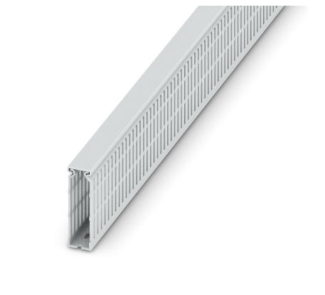 W25x80mm Grey Narrow Open Slot Ducting 2M Length