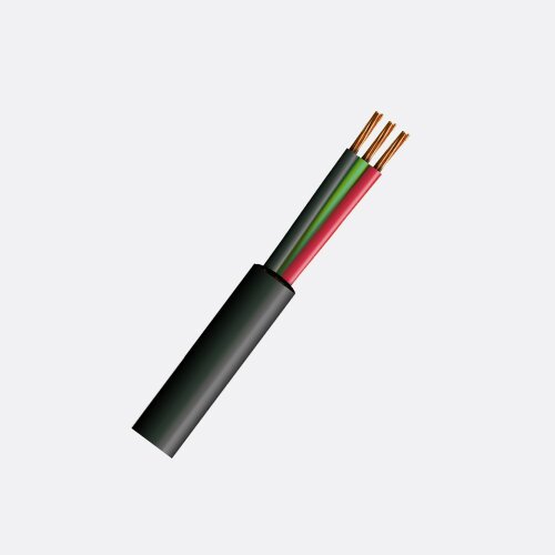 3 Core 1.5mm + Earth 1.5mm Circular Black TPS
