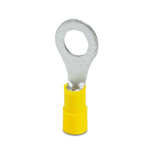 6mm M8 Yellow Ring Cable Lug (25Pk)