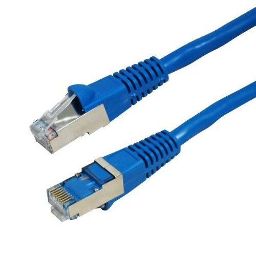 5M Blue Cat 6 Augmented Shielded 10G Patch Lead