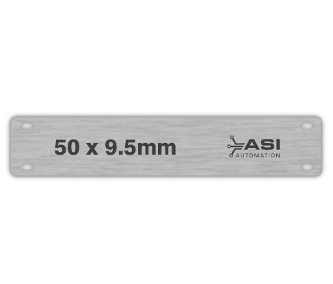 50x9.5mm 304 Stainless label 0.4mm Thick