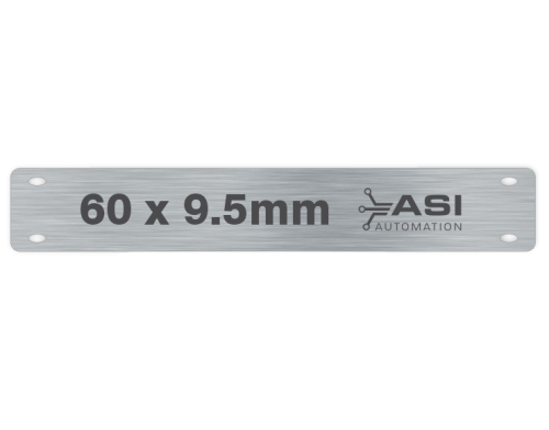 60x9.5mm 304 Stainless label 0.4mm Thick