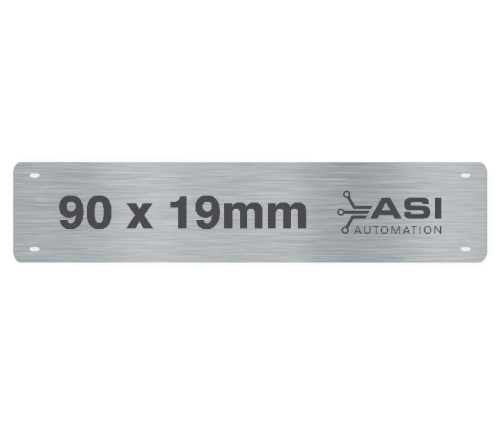90x19mm 304 Stainless label 0.4mm Thick