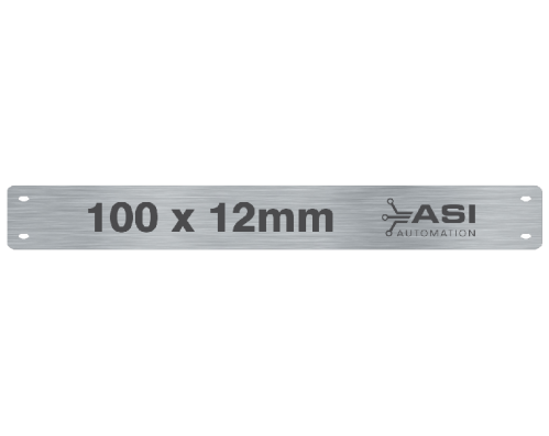 100x12mm 304 Stainless label 0.4mm Thick