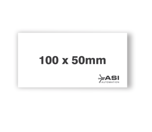 100x50mm White Background With Black Text Adhesive Label 