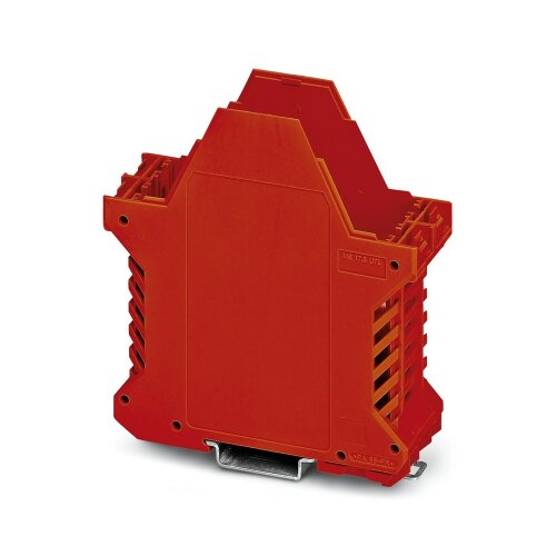 Din Mount Base Housing 35mm Wide with Vents - Red