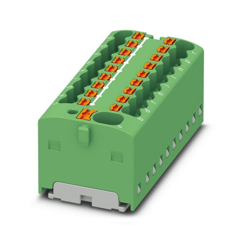 1 x 4mm Green Feed In 18 x 1.5mm Out Distribution Block 