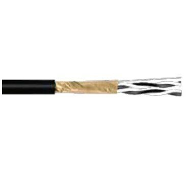 1 Pair 1.5mm Overall Screened Instrumentation Cable Black