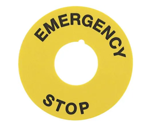 EAO Emergency stop Label