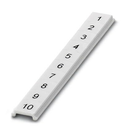 10 Section Label Strip Vertical 1-10