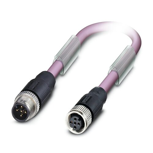 5 Pole M12 Male to Female Can Bus Cable 3M PUR Violet