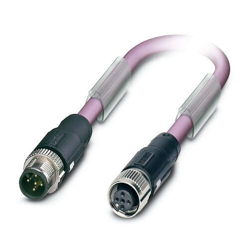5 Pole M12 Male to Female Devicenet/CanOpen Cable 1M PUR Violet
