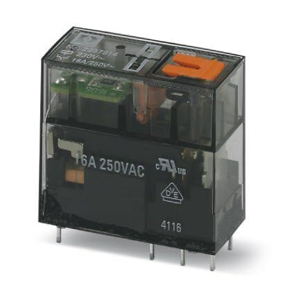 230VAC / 16A 1PDT Relay c/w Test Lever,LED,Diode
