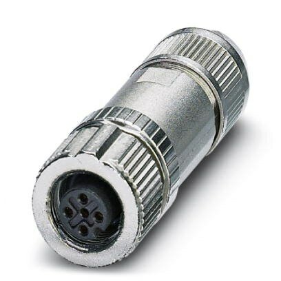 5 Pole M12 Shielded Socket Straight M12, Coding: A, Push-in Connection
