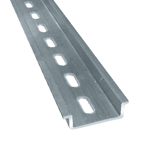 Pince Fixation Rail DIN Aluminium 35 Mm - Clip De Montage Pour Relais Et Appareils - Surface Givrée, Durable