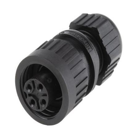 4 Pole Cord Female Connector 400V/16A IP67