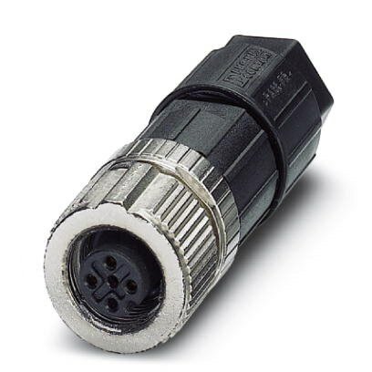 4 Pole M12 Male Straight Push-In Connection Connector