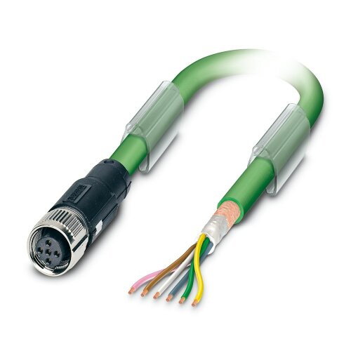 5 Pole M12 Speedcon B Coded Female Interbus Cable to Free End 5M Green