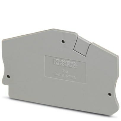6mm Grey End Plate for 2 in 2 out Terminal
