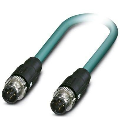 M12 Male to M12 Male D Coded PUR Ethernet Cable 10M