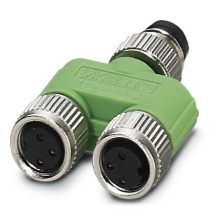 3 Pole M8  Parallel Y-Connector to 2 x M8 socket