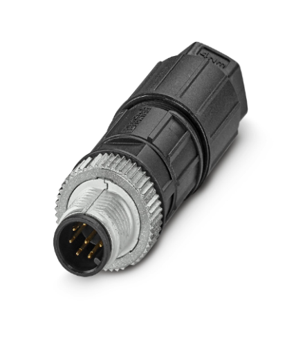 8 Pole M12 Male IDC Connection 3-7mm Entry 0.14-0.25mm Wire