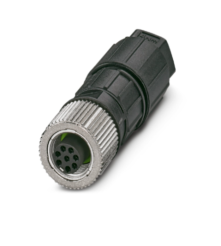 8 Pole M12 Female IDC Connection 3-7mm Entry 0.14-0.25mm Wire