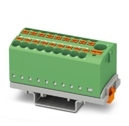 1 x 6mm feed in 18 x 2.5mm Out Distribution Block Green