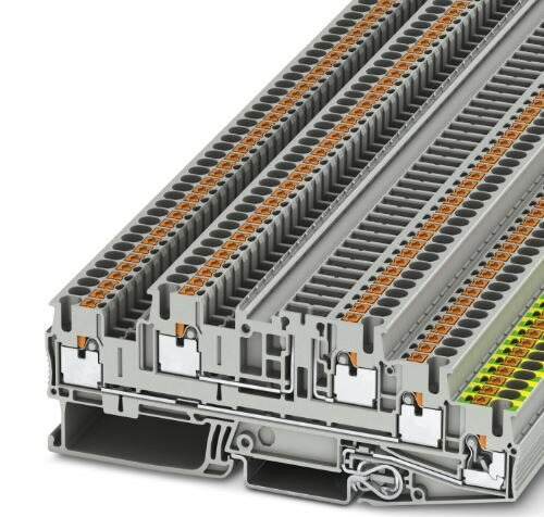 2.5 mm Gray 3 Row Installation Ground Push-In Terminal Block