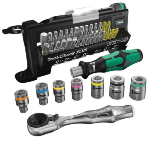 39pc Tool Combination Of Ratchet Sockets And Bit Holding Screwdriver