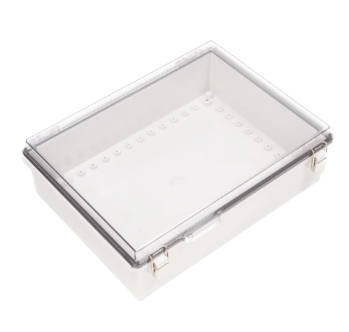 300x400x120mm ABS Enclosure Transparent Lid, Hinged Lid