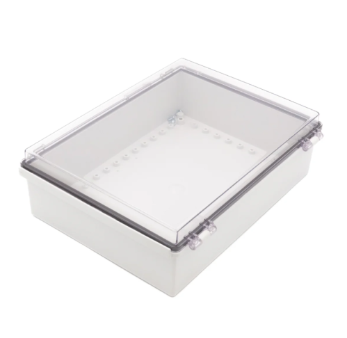 300x400x120mm PC Enclosure Transparent Cover, Hinged Lid