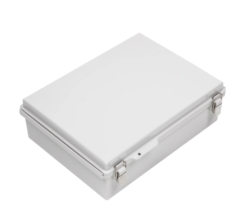 300x400x120mm PC Enclosure Grey Cover, Hinged Lid