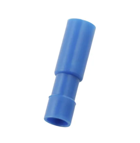 4mm Male Fully Insulated Bullet Connector,1.5mm-2.5mm Blue/100pc 