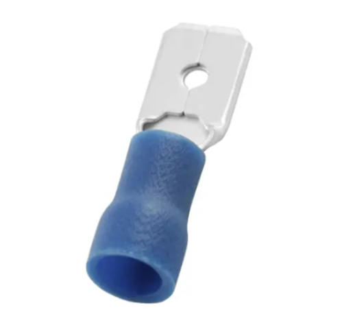 6.35mm 1.5-2.5mm Male Disconnect Tab Vinyl Blue/100pc