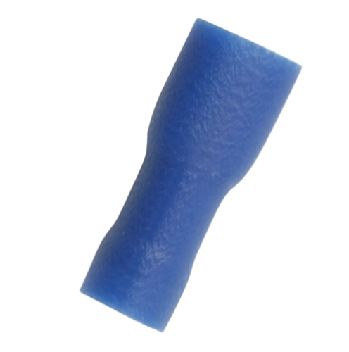 6.35mm 1.5-2.5mm Female Fully Insulated Disconnect Tab Double Crimp Blue/100pc