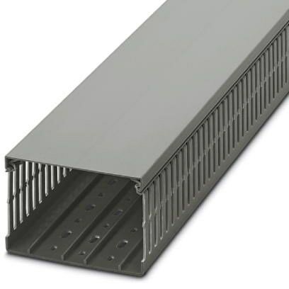 W120x80mm Grey Narrow Open Slot Ducting 2M Length