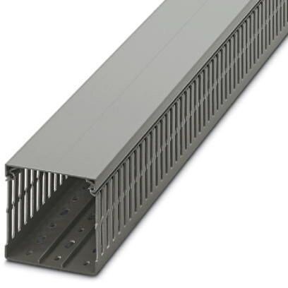 W80x80mm Grey Narrow Open Slot Ducting 2M Length